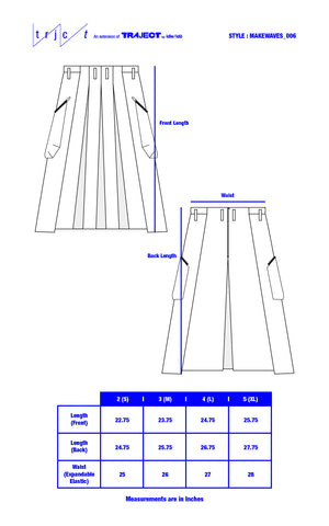 1. "MAKEWAVES" Cargo Skirt / TRJCT W